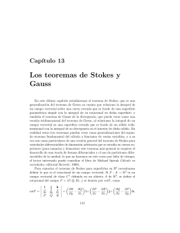 Los teoremas de Stokes y Gauss