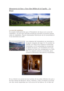 Monasterios de Suso y Yuso (San Millán de la Cogolla. – La