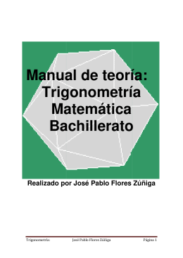 Manual de teoría Trigonometría Matemática Bachillerato Manual de