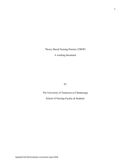 Theory Based Nursing Practice (TBNP)