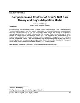 Journal of Nursing 2012, Vol 1 (01) 4853