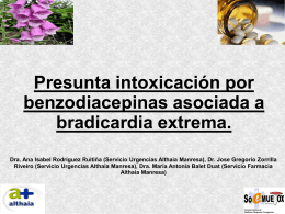 Presunta intoxicación por benzodiacepinas asociada a bradicardia