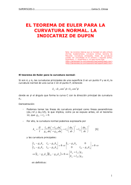 el teorema de euler para la curvatura normal. la