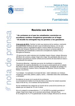 nota de prensa - Ayuntamiento de Fuenlabrada