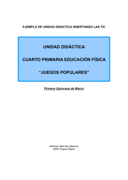 Unidad didáctica - Educación Física en Primaria