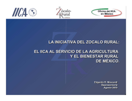La iniciativa del Zócalo Rural: El IICA al servicio de la