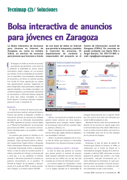 49 Bolsa interactiva de anuncios para jóvenes en Zaragoza.
