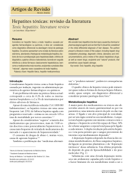 Hepatites tóxicas: revisão da literatura
