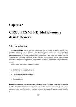 Capítulo 5 CIRCUITOS MSI (1): Multiplexores y demultiplexores