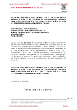 Dip. Rocío Barrera Badillo - Asamblea Legislativa del Distrito Federal