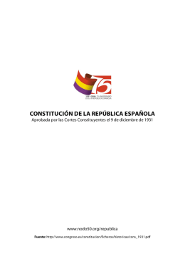 constitución de la república española