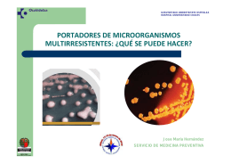 portadores de microorganismos multirresistentes