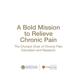A Bold Mission to Relieve Chronic Pain