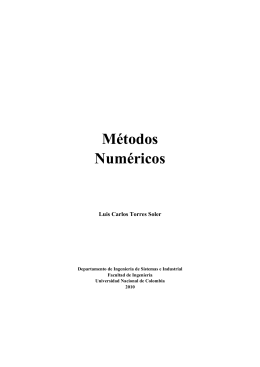 Métodos Numéricos - Departamento de Ingeniería de Sistemas e