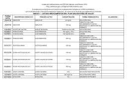 Listado de medicamentos enel POS del régimen contributivo