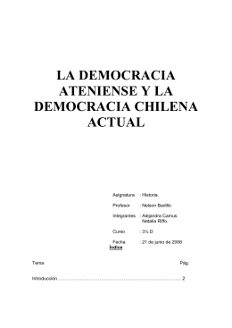 la democracia ateniense y la democracia chilena actual