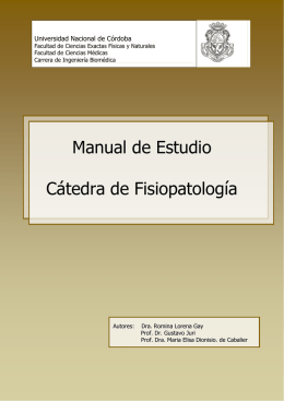 Manual de Estudio Cátedra de Fisiopatología