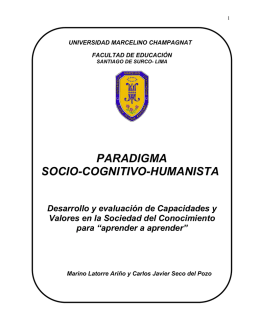 paradigma socio-cognitivo-humanista