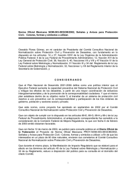 Norma Oficial Mexicana NOM-003-SEGOB/2002, Señales y Avisos