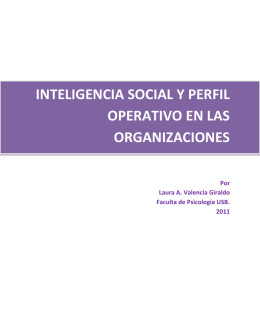 inteligencia social y perfil operativo en las organizaciones