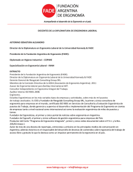 CV Docentes - Fundación Argentina de Ergonomia