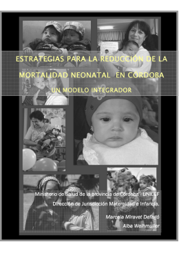 Proyecto reduccion mortalidad neonatal Cordoba