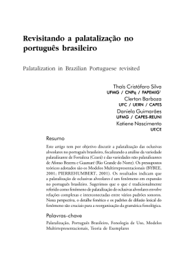 Revisitando a palatalização no português brasileiro