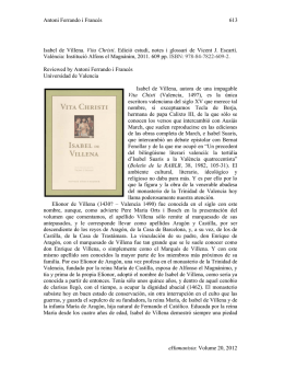 Antoni Ferrando i Francés 613 eHumanista: Volume 20, 2012 Isabel