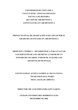tesis completa - Archivo Universitario, Universidad de Costa Rica