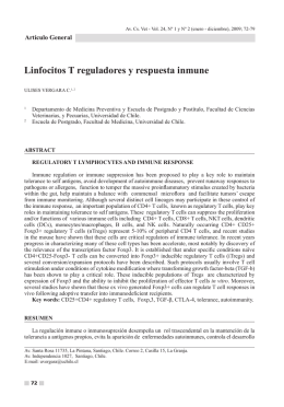 Linfocitos T reguladores y respuesta inmune