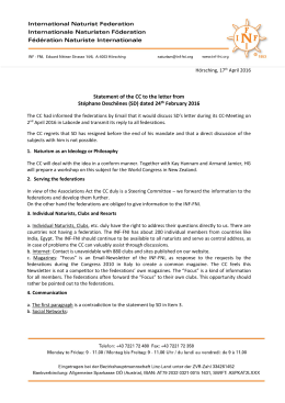 Statement of the CC to the letter from Stéphane Deschênes (SD