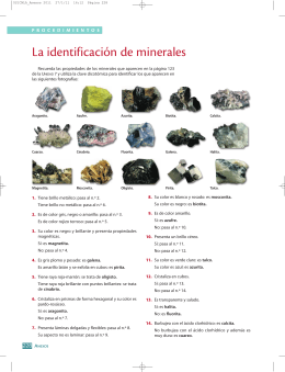 La identificación de minerales