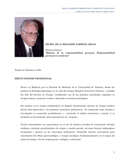 CV - Real Academia de Medicina de la Comunidad Valenciana