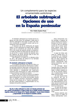 El arbolado subtropical Opciones de uso en la España peninsular