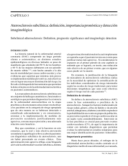 Aterosclerosis subclínica: definición, importancia pronóstica y