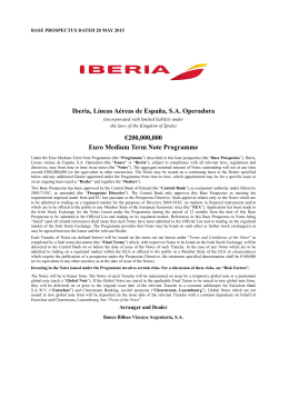 Iberia MTN programme base prospectus