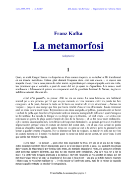 Franz Kafka La metamorfosi