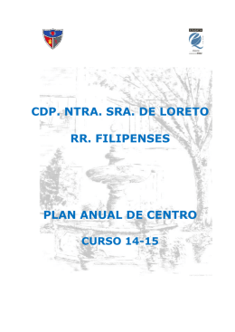 cdp. ntra. sra. de loreto rr. filipenses plan anual de centro