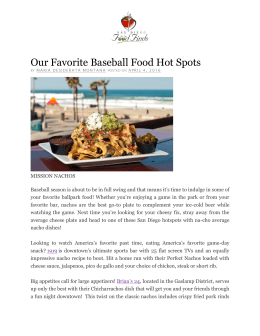 Our Favorite Baseball Food Hot Spots