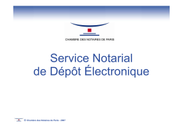 Dépôt électronique notarial