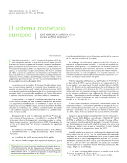 El sistema monetario europeo - revista de comercio exterior