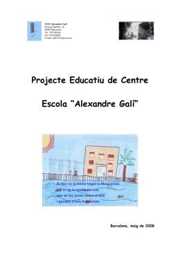 Projecte Educatiu del Centre