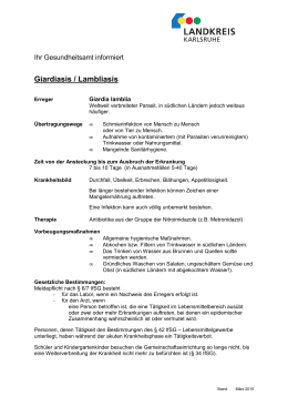 Giardiasis / Lambliasis