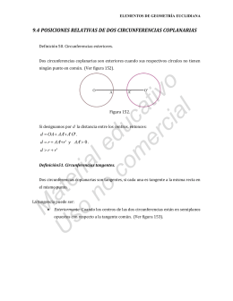 9.4 posiciones relativas de dos circunferencias coplanarias