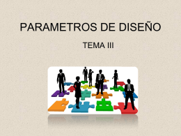 Tema 3. Parámetros en el diseño de puestos (“Organización