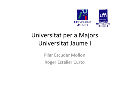 D. Roger Esteller. Universitat per a Majors. Universidad