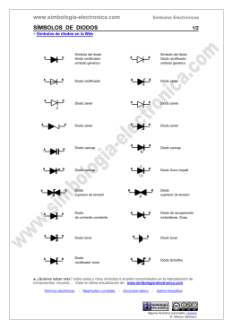 Símbolos de diodos / Simbología Electrónica