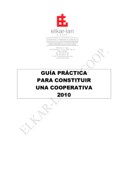 guía para la constituir una sociedad cooperativa - Elkar-Lan