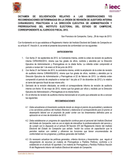 SOLVENTACION 2012 - Instituto Electoral del Estado de Campeche
