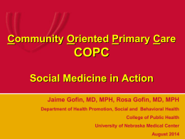 COPC: Social Medicine in Action